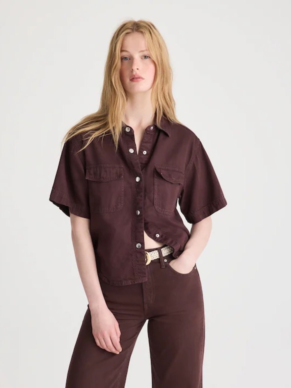NWT Madewell Airy Denim Utility Pocket Shirt